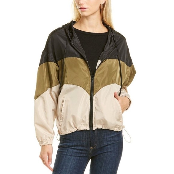 Deluc Womens Windbreaker Color Block Jacket - Picture 1 of 6